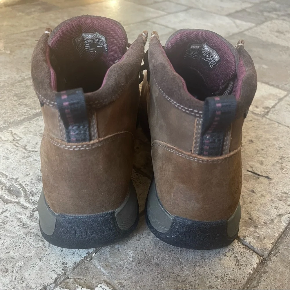 NWT Ariat Women’s Edge LTE Moc Composite Toe Work Boots | Brown Suede | Size 8 - Picture 7 of 16